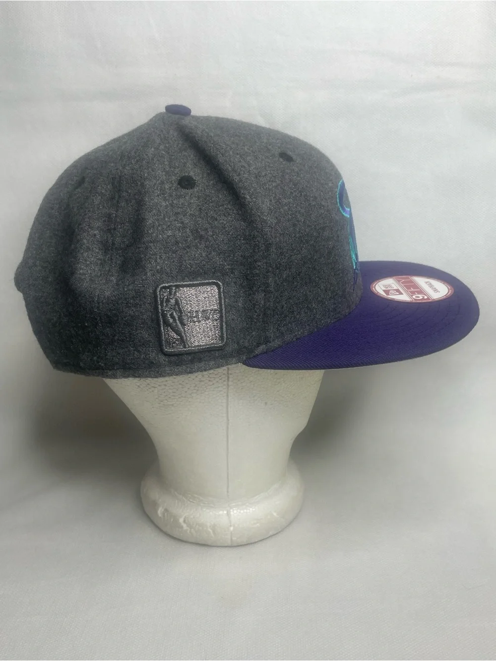 Miami Heat New Era 9Fifty Wool Hat Gray Purple Snapback Hardwood Classic NBA Cap